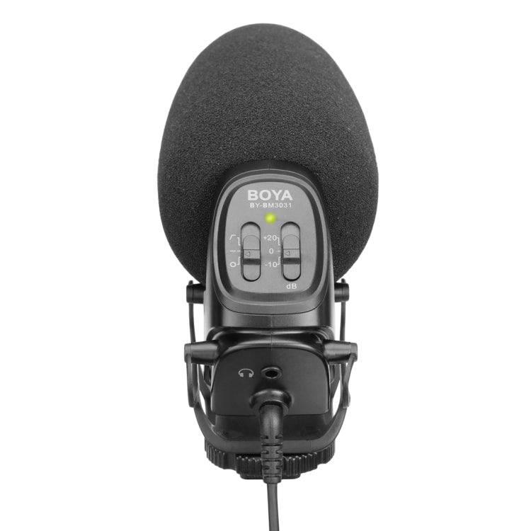 BOYA BY-BM3031 Shotgun Super-cardioid Condenser Broadcast Microphone with Windshield for Canon / Nikon / Sony DSLR Cameras(Black) - Camera Microphone by BOYA | Online Shopping UK | buy2fix