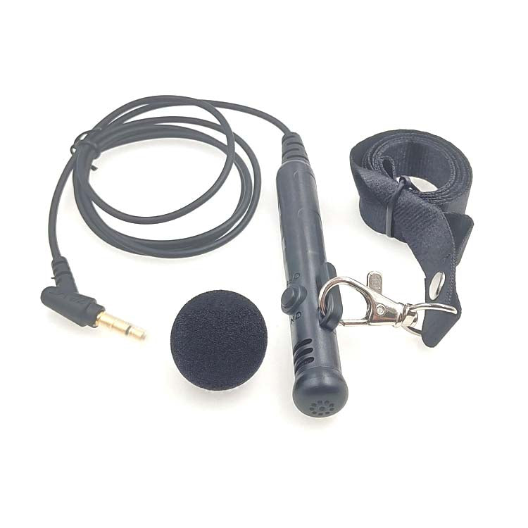 MK-7 3.5mm Elbow Head Handheld Loudspeaker Neck-mounted Microphone with Lanyard, Length: 1m (Black) - Microphone by buy2fix | Online Shopping UK | buy2fix