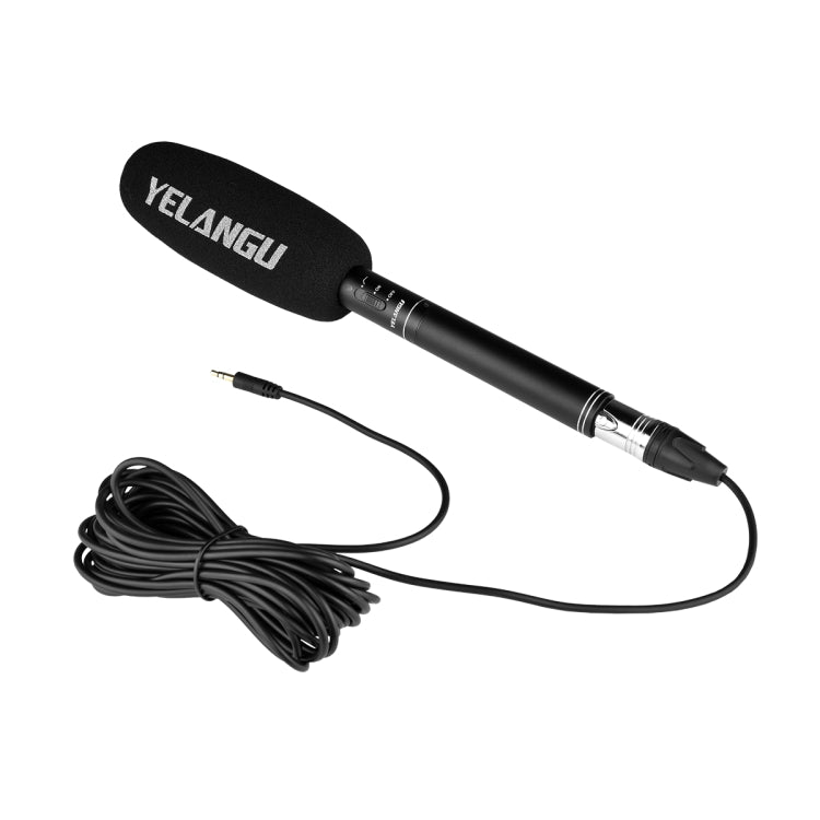 YELANGU YLG9933A MIC07 Professional Interview Condenser Video Shotgun Microphone with 6.5mm Audio Adapter & 3.5mm RXL Audio Cable(Black) - Consumer Electronics by YELANGU | Online Shopping UK | buy2fix