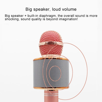 WS-858 Metal High Sound Quality Handheld KTV Karaoke Recording Bluetooth Wireless Microphone, for Notebook, PC, Speaker, Headphone, iPad, iPhone, Galaxy, Huawei, Xiaomi, LG, HTC and Other Smart Phones(Gold) - Consumer Electronics by buy2fix | Online Shopping UK | buy2fix