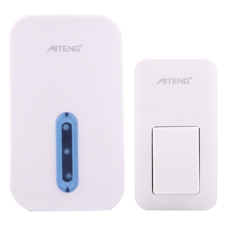 AITENG V017G Life Waterproof Battery-Free Wireless Doorbell, 1 Receiver + 1 x Transmitter, Receiver Distance: 130m, US Plug - Wireless Doorbell by AITENG | Online Shopping UK | buy2fix