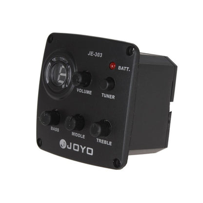 JOYO JE-303 Guitar Pickup 3-Band EQ Preamp Tuner Pickup Equalizer with Tuning Function(Black) - String Instrument Accessories by JOYO | Online Shopping UK | buy2fix