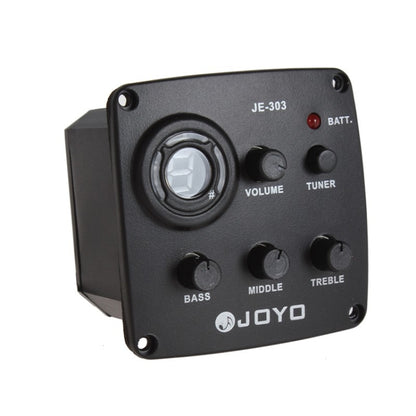 JOYO JE-303 Guitar Pickup 3-Band EQ Preamp Tuner Pickup Equalizer with Tuning Function(Black) - String Instrument Accessories by JOYO | Online Shopping UK | buy2fix