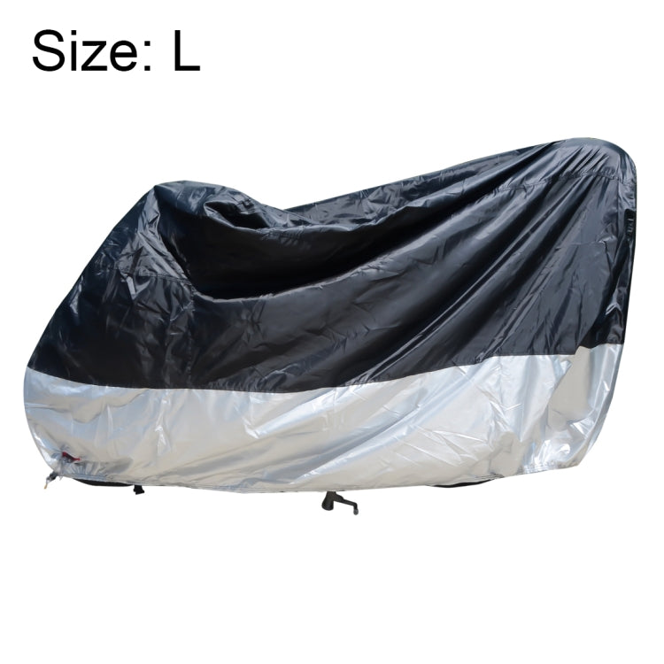 210D Oxford Cloth Motorcycle Electric Car Rainproof Dust-proof Cover, Size: L (Black Silver) - Raincoat by buy2fix | Online Shopping UK | buy2fix