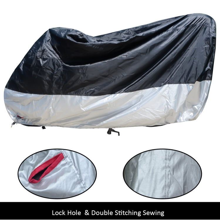 210D Oxford Cloth Motorcycle Electric Car Rainproof Dust-proof Cover, Size: L (Black Silver) - Raincoat by buy2fix | Online Shopping UK | buy2fix