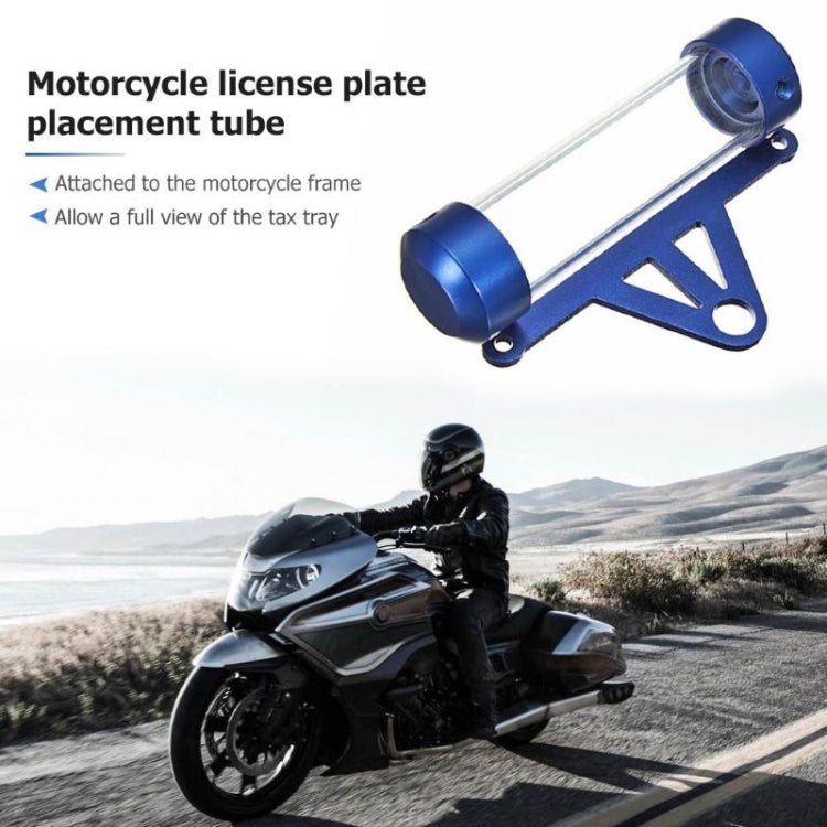 MP1001 Motorcycle Paper Car License Plate Placement Tube Waterproof Motorcycle Tax Tube Cylindrical Disc Paper Holder Air Vehicle License Plate Frame for Motorcycles(Black) - Others by buy2fix | Online Shopping UK | buy2fix