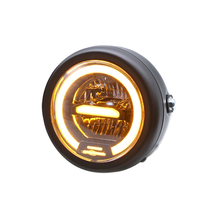 Motorcycle 5.75 inch Harley Headlight Retro Lamp LED Light Modification Accessories (Yellow) - Headlights by buy2fix | Online Shopping UK | buy2fix