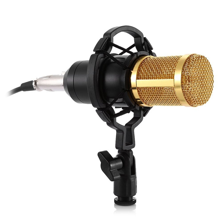 BM-800 3.5mm Studio Recording Wired Condenser Sound Microphone with Shock Mount, Compatible with PC / Mac for Live Broadcast Show, KTV, etc.(Black) - Consumer Electronics by buy2fix | Online Shopping UK | buy2fix