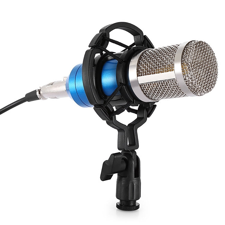 BM-800 3.5mm Studio Recording Wired Condenser Sound Microphone with Shock Mount, Compatible with PC / Mac for Live Broadcast Show, KTV, etc.(Blue) - Consumer Electronics by buy2fix | Online Shopping UK | buy2fix