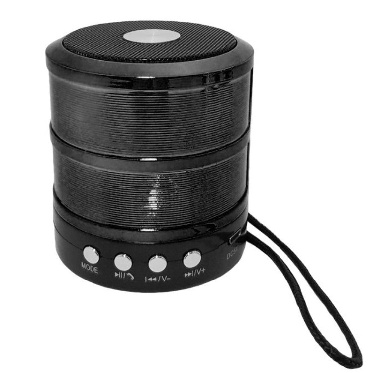 WS-887 Bluetooth Speaker with Lanyard, Support Hands-free Call & FM & U Disk & TF Card & AUX(Black) - Mini Speaker by buy2fix | Online Shopping UK | buy2fix
