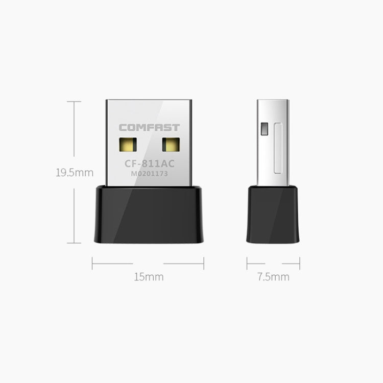 COMFAST CF-811A 650Mbps Dual-band Wifi USB Network Adapter - USB Network Adapter by COMFAST | Online Shopping UK | buy2fix