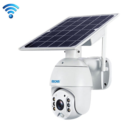 ESCAM QF280 HD 1080P IP66 Waterproof WiFi Solar Panel PT IP Camera with Battery, Support Night Vision / Motion Detection / TF Card / Two Way Audio (White) - Security by ESCAM | Online Shopping UK | buy2fix