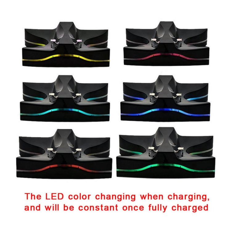 Special UFO Shape 2 x USB Charging Dock Station Stand / Controller Charging Stand for PS4 Playstation 4  with Multi Colors LED(Black) - Toys & Hobbies by buy2fix | Online Shopping UK | buy2fix