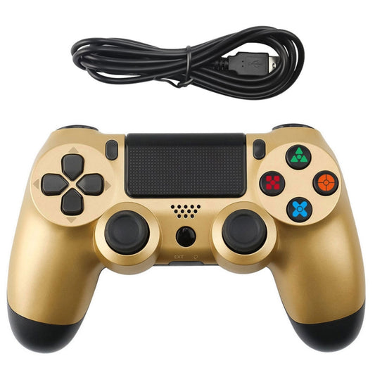 Snowflake Button Wired Gamepad Game Handle Controller for PS4(Gold) - Gamepads by buy2fix | Online Shopping UK | buy2fix