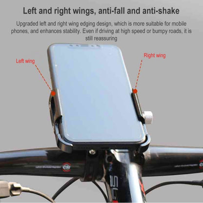 BIKERSAY MP008 Bike Motorcycle Aluminum Alloy Phone Holder Handlebar Clips (Black) - Outdoor & Sports by BIKERSAY | Online Shopping UK | buy2fix