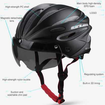 GUB K80 Plus Bike Helmet With Visor And Goggles(Orange) - Protective Helmet & Masks by GUB | Online Shopping UK | buy2fix