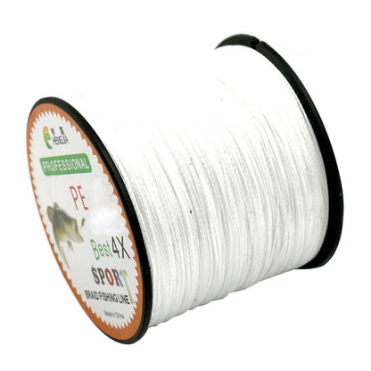 HENGJIA 4.0# 0.34mm 45LB 18.1kg Tension 500m Extra Strong 4 Shares Braid PE Fishing Line Kite Line(White) - Fishing Lines & Ropes by HENGJIA | Online Shopping UK | buy2fix