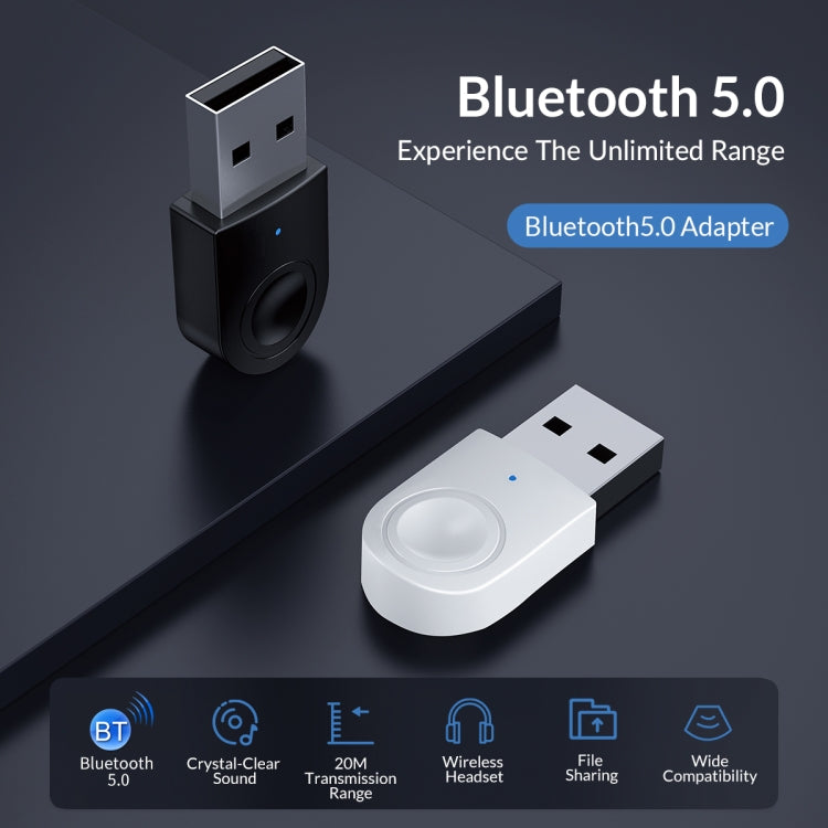 ORICO BTA-608 Bluetooth 5.0 Adapter (White) - Bluetooth Dongle by ORICO | Online Shopping UK | buy2fix