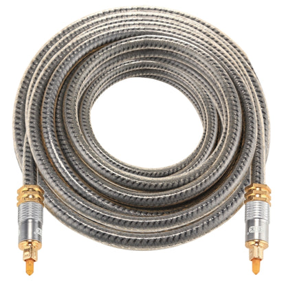 EMK YL-A 8m OD8.0mm Gold Plated Metal Head Toslink Male to Male Digital Optical Audio Cable - Audio Optical Cables by EMK | Online Shopping UK | buy2fix