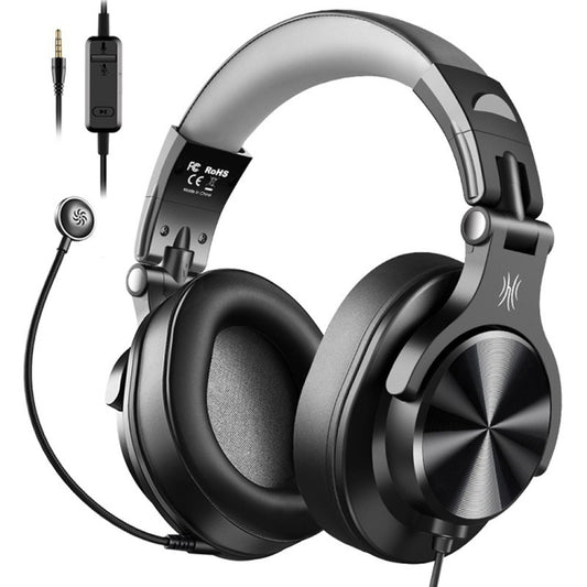 OneOdio A71D Head-mounted Noise Reduction Wired Headphone with Microphone(Black) - Multimedia Headset by OneOdio | Online Shopping UK | buy2fix