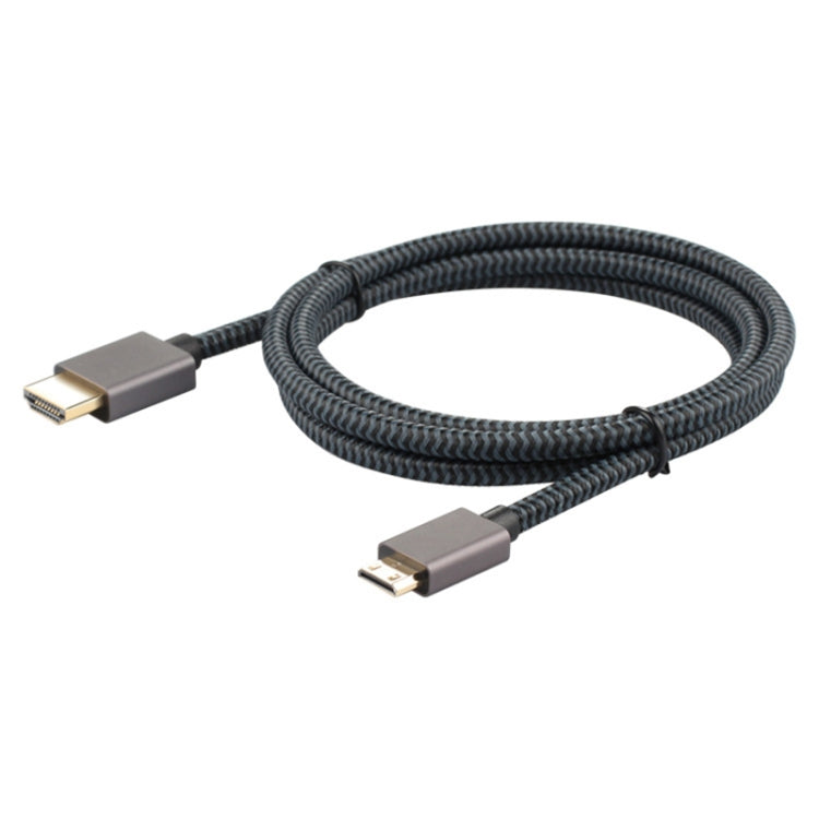 ULT-unite Gold-plated Head HDMI 2.0 Male to Mini HDMI Male Nylon Braided Cable, Cable Length: 1.2m(Black) - Cable by ult-unite | Online Shopping UK | buy2fix