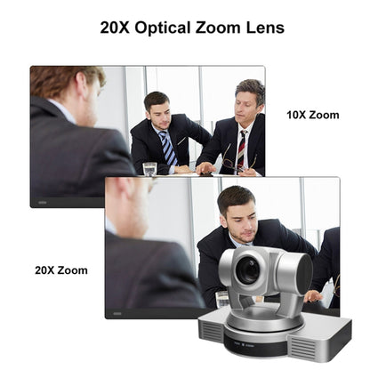 YANS YS-H820UH 1080P HD 20X Zoom Lens Video Conference Camera with Remote Control, USB2.0/HDMI Outoput, US Plug (Silver) - HD Camera by YANS | Online Shopping UK | buy2fix