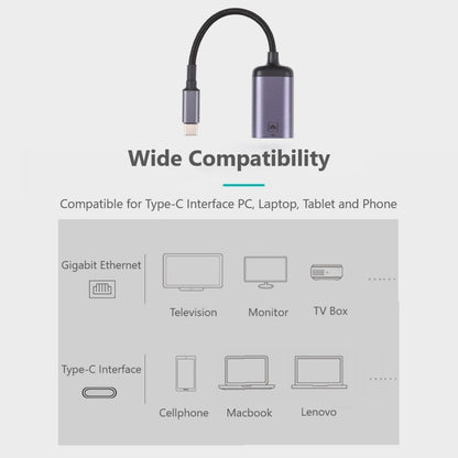 USB-C / Type-C Male to 100M RJ45 Female Adapter Cable - Computer & Networking by buy2fix | Online Shopping UK | buy2fix