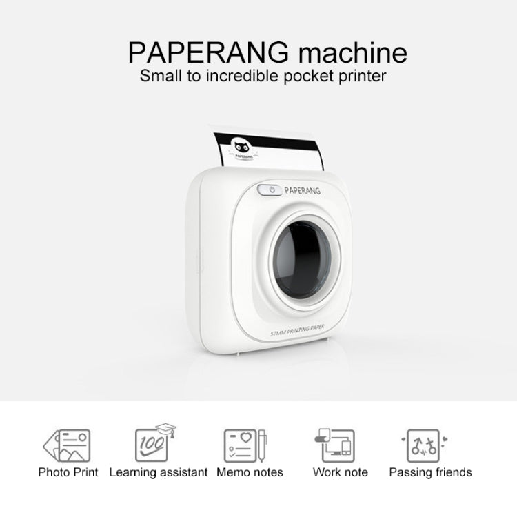 PAPERANG P1 Portable ABS Bluetooth 4.0 Printer Thermal Photo Phone Wireless Connection Printer - Consumer Electronics by buy2fix | Online Shopping UK | buy2fix