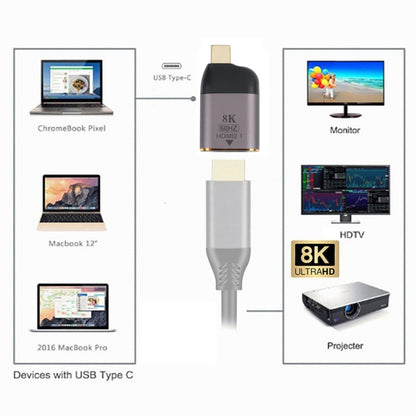 8K 60Hz HDMI Female to USB-C / Type-C Male Adapter - Computer & Networking by buy2fix | Online Shopping UK | buy2fix