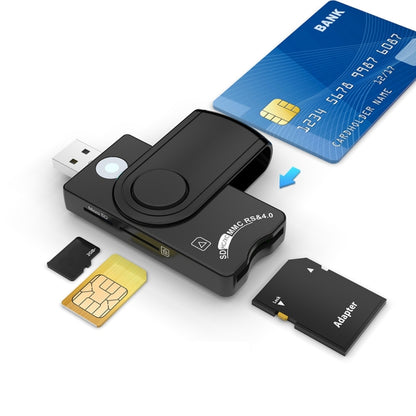 Rocketek CR310-B USB3.0 Multi-function IC Smart Card / SD / TF / SIM Card Reader -  by ROCKETEK | Online Shopping UK | buy2fix