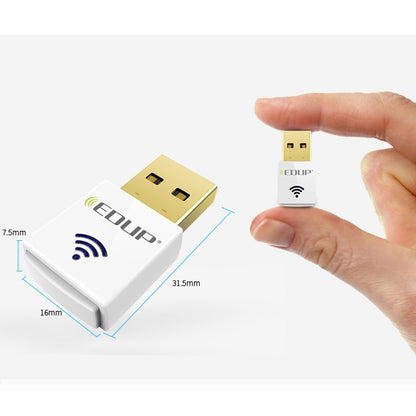 EDUP EP-AC1619 Mini Wireless USB 600Mbps 2.4G / 5.8Ghz 150M+433M Dual Band WiFi Network Card for Nootbook / Laptop / PC(White) - USB Network Adapter by EDUP | Online Shopping UK | buy2fix