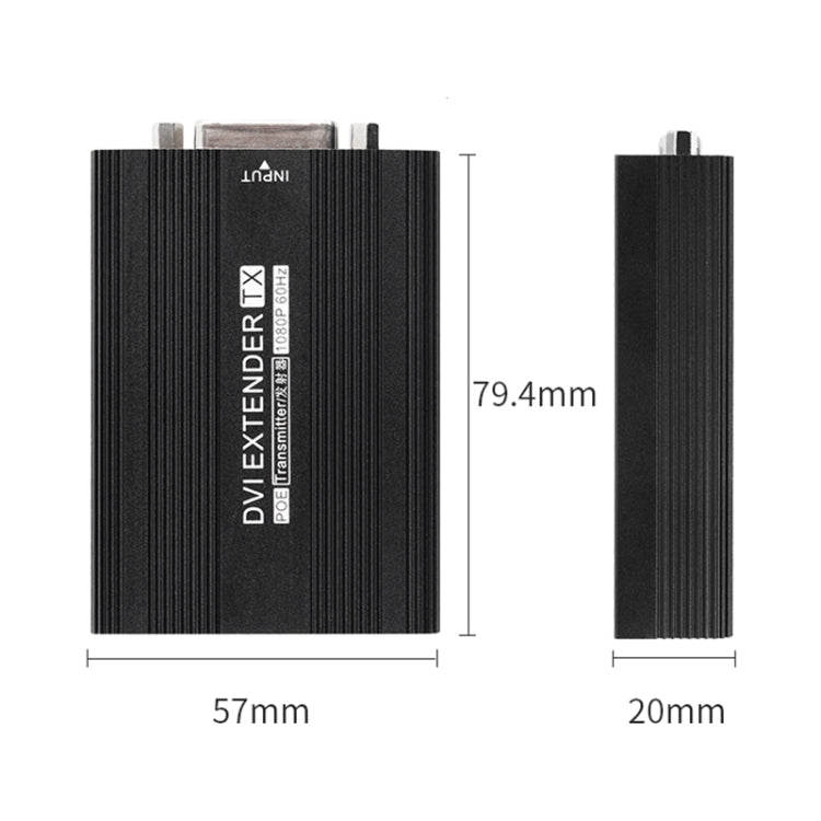 Measy DVI1815 DVI Extender Transmitter and Receiver Converter, POE Single Power Supply, Transmission Distance: 150m(UK Plug) -  by Measy | Online Shopping UK | buy2fix