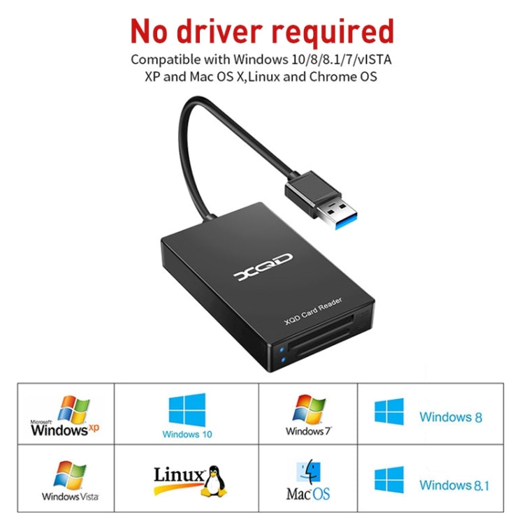 Rocketek CR312-A USB3.0 SD / XQD 2 in 1 Card Reader -  by ROCKETEK | Online Shopping UK | buy2fix