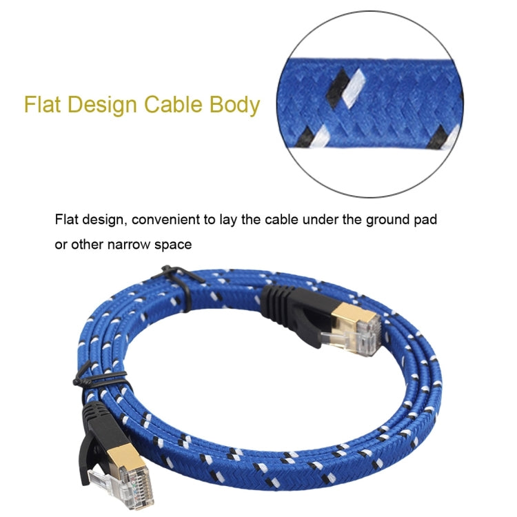 1.8m Gold Plated CAT-7 10 Gigabit Ethernet Ultra Flat Patch Cable for Modem Router LAN Network, Built with Shielded RJ45 Connector - Lan Cable and Tools by buy2fix | Online Shopping UK | buy2fix