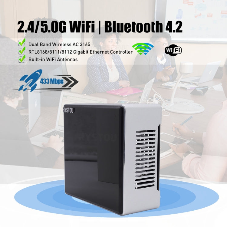 HYSTOU M5 Windows 7/8/10 / WES7/10/Linux System Mini PC, Intel Core i7-1065G7 Quad Core 8 Threads up to 3.9GHz, 16GB RAM+512GB SSD, EU Plug - Windows Mini PCs by HYSTOU | Online Shopping UK | buy2fix