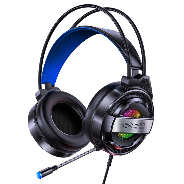 YINDIAO Q3 USB Wired E-sports Gaming Headset with Mic & RGB Light, Cable Length: 1.67m (Black) - Multimedia Headset by YINDIAO | Online Shopping UK | buy2fix