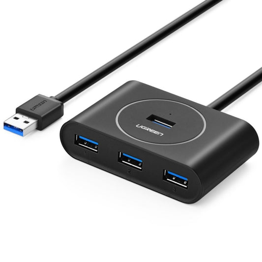 UGREEN Portable Super Speed 4 Ports USB 3.0 HUB Cable Adapter, Not Support OTG, Cable Length: 2m(Black) - USB 3.0 HUB by UGREEN | Online Shopping UK | buy2fix