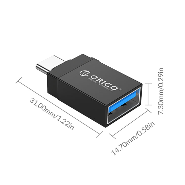 ORICO CBT-UT01-BK-BP Type-C to USB 3.0 Adapter(Black) - Computer & Networking by ORICO | Online Shopping UK | buy2fix