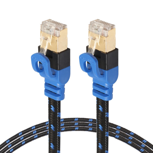 REXLIS CAT7-2 Gold-plated CAT7 Flat Ethernet 10 Gigabit Two-color Braided Network LAN Cable for Modem Router LAN Network, with Shielded RJ45 Connectors, Length: 0.5m - Lan Cable and Tools by REXLIS | Online Shopping UK | buy2fix