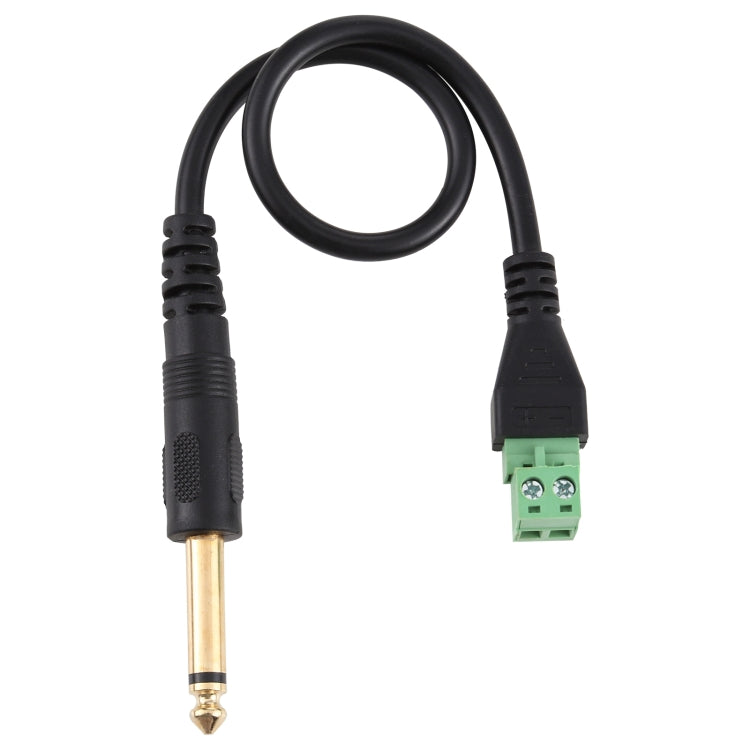 6.35mm Male to 2 Pin Pluggable Terminals Solder-free Connector Solderless Connection Adapter Cable, Length: 30cm - Consumer Electronics by buy2fix | Online Shopping UK | buy2fix