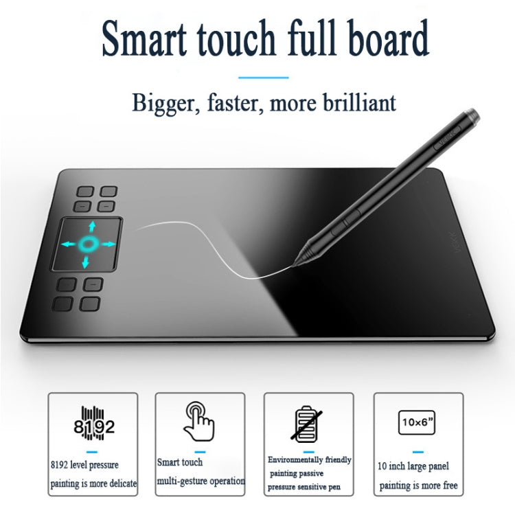 VEIKK A50 10x6 inch 5080 LPI Smart Touch Electronic Graphic Tablet, with Type-c Interface -  by VEIKK | Online Shopping UK | buy2fix