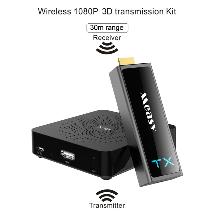 Measy W2H Mini2 60GHz Full HD 1080P Wireless 3D Transmission Kit, Transmission Distance: 30m, UK Plug - Set Top Box & Accessories by Measy | Online Shopping UK | buy2fix