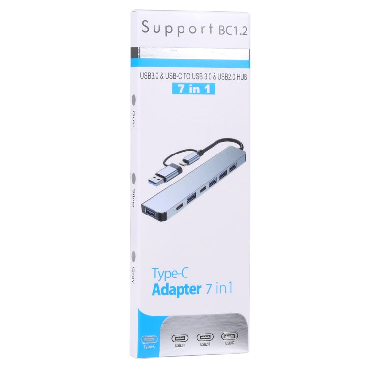 7 in 1 USB 3.0 and Type-C / USB-C to USB 3.0 USB 2.0 HUB Adapter - Computer & Networking by buy2fix | Online Shopping UK | buy2fix