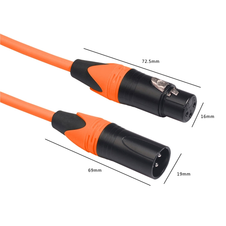 XRL Male to Female Microphone Mixer Audio Cable, Length: 1.8m (Orange) - Consumer Electronics by buy2fix | Online Shopping UK | buy2fix