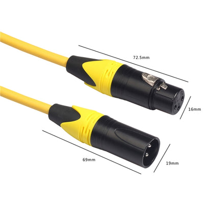 XRL Male to Female Microphone Mixer Audio Cable, Length: 1.8m (Yellow) - Consumer Electronics by buy2fix | Online Shopping UK | buy2fix