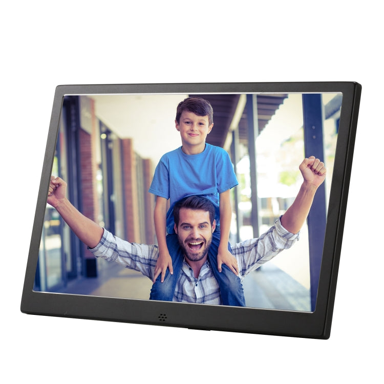 HSD1202 12.1 inch 1280x800 High Resolution Display Digital Photo Frame with Holder and Remote Control, Support SD / MMC / MS Card / USB Port, EU Plug(Black) - Consumer Electronics by buy2fix | Online Shopping UK | buy2fix