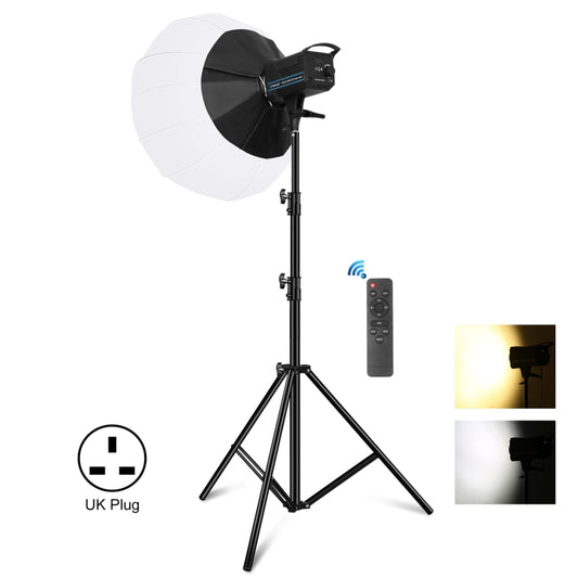 PULUZ 220V 120W Studio Video Light + 2.8m Light Holder + 65cm Foldable Lantern Softbox Photography Kit(UK Plug) - Shoe Mount Flashes by PULUZ | Online Shopping UK | buy2fix