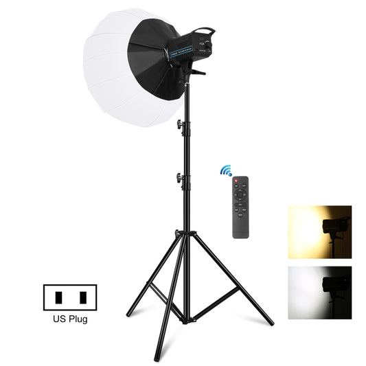 PULUZ 220V 120W Studio Video Light + 2.8m Light Holder + 65cm Foldable Lantern Softbox Photography Kit(US Plug) - Shoe Mount Flashes by PULUZ | Online Shopping UK | buy2fix