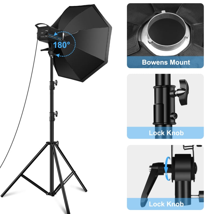 PULUZ 120W Photo Studio Strobe Flash Light Kit with Softbox Reflector & Tripod(EU Plug) - Shoe Mount Flashes by PULUZ | Online Shopping UK | buy2fix