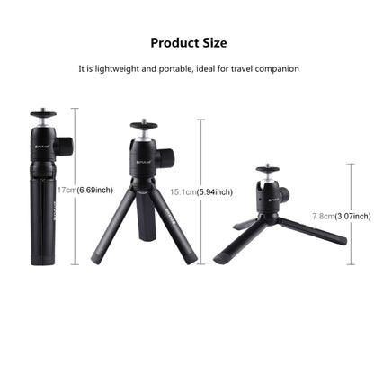 PULUZ Mini Pocket Metal Desktop Tripod Mount + Mini  Metal Ball Head with 1/4 inch Screw for DSLR & Digital Cameras - Tripods by PULUZ | Online Shopping UK | buy2fix